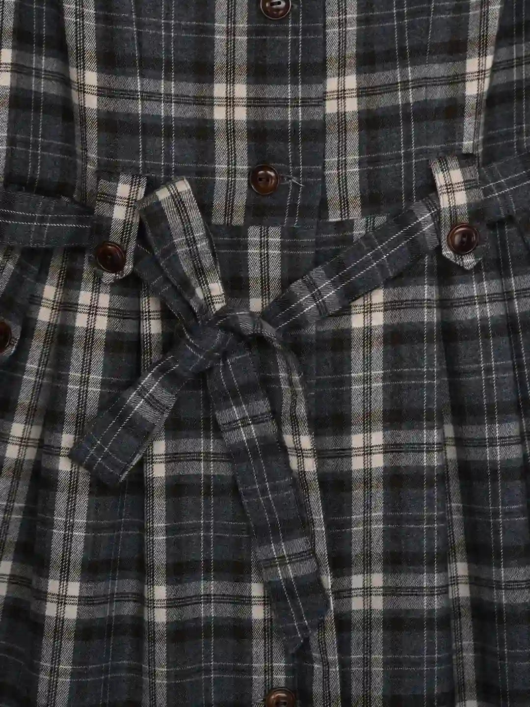 Azaria V-Neck Plaid Dress