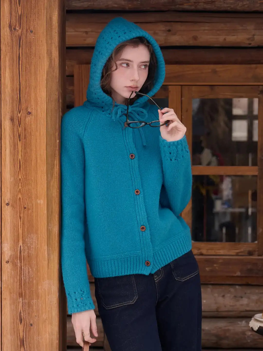 Kori 100% Wool Hoodie Cardigan