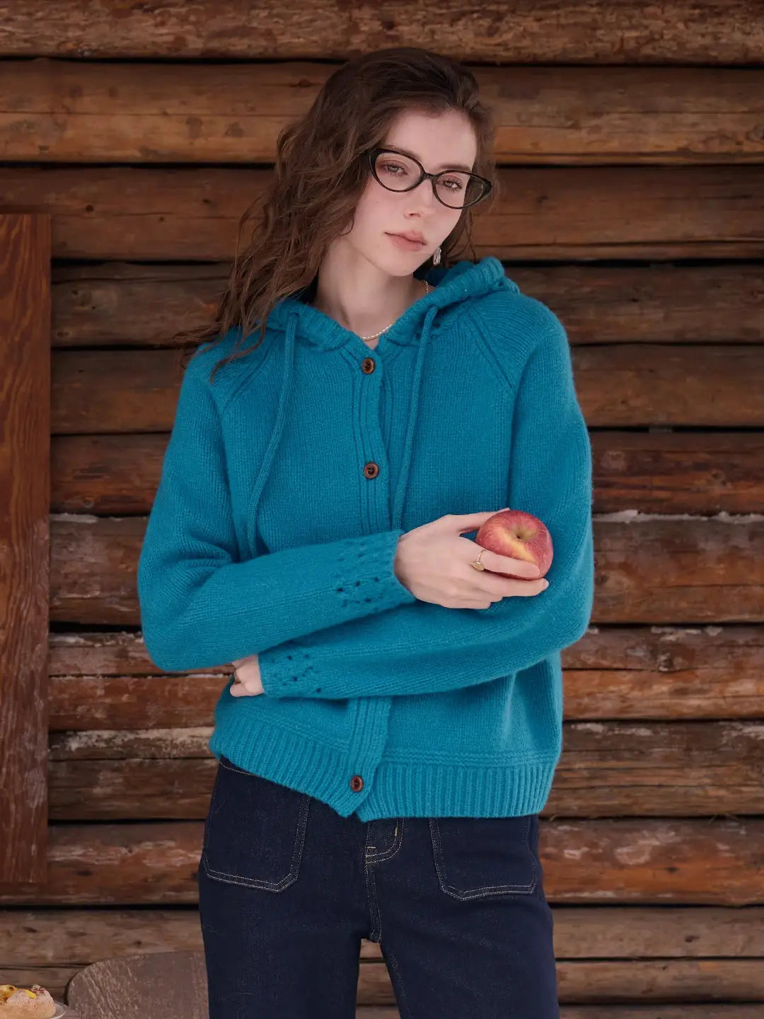 Kori 100% Wool Hoodie Cardigan