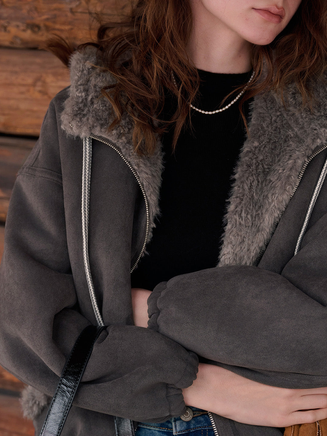 Emberlynn Shearling Short Coat