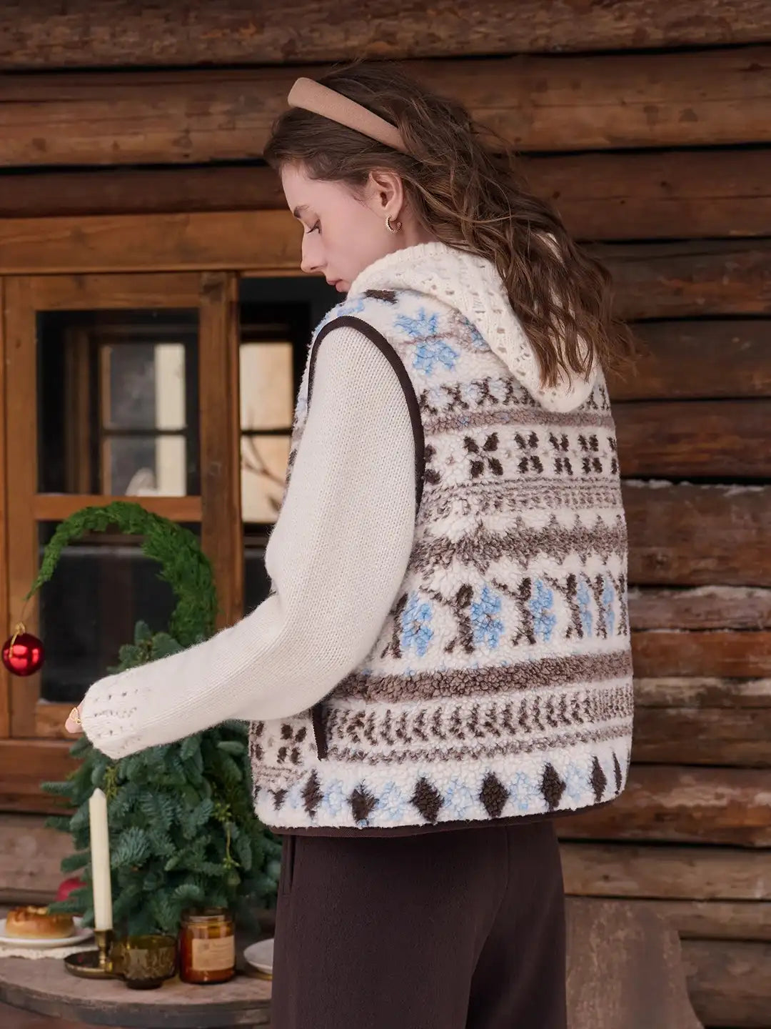 Kamari Round Neck Fair Isle Vest