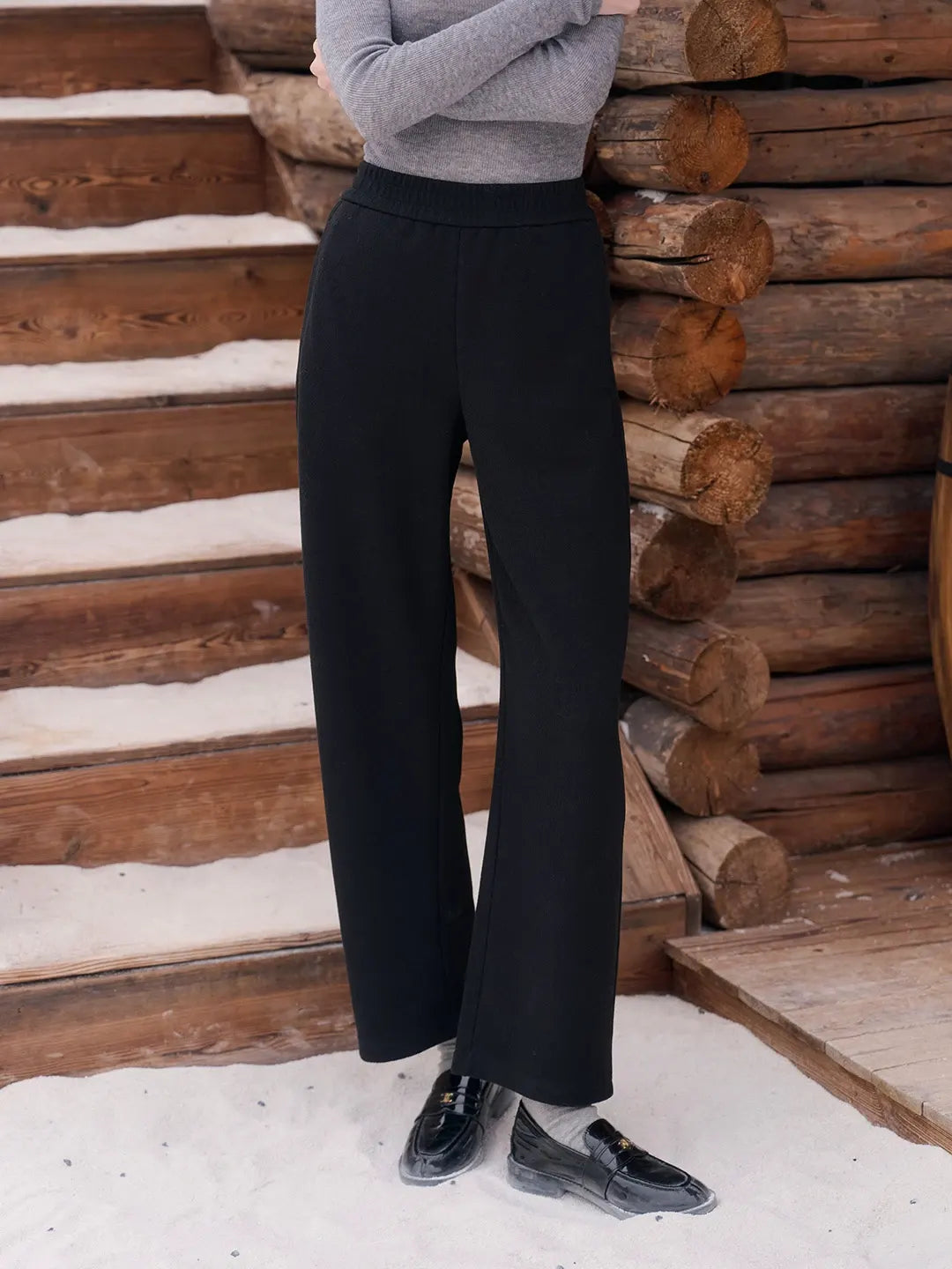 Jessie Silhouette Straight Wool Trousers