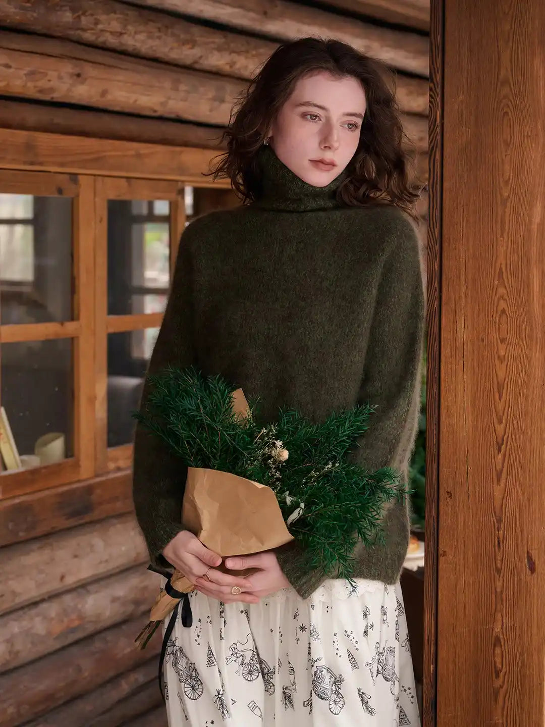 Zayla Turtleneck 100% Wool Sweater