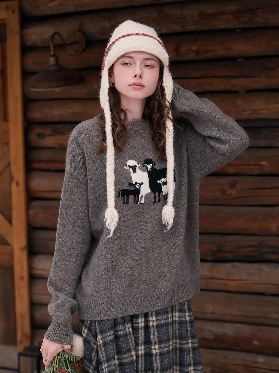 Alexia Round Neck 100% Wool Sweater