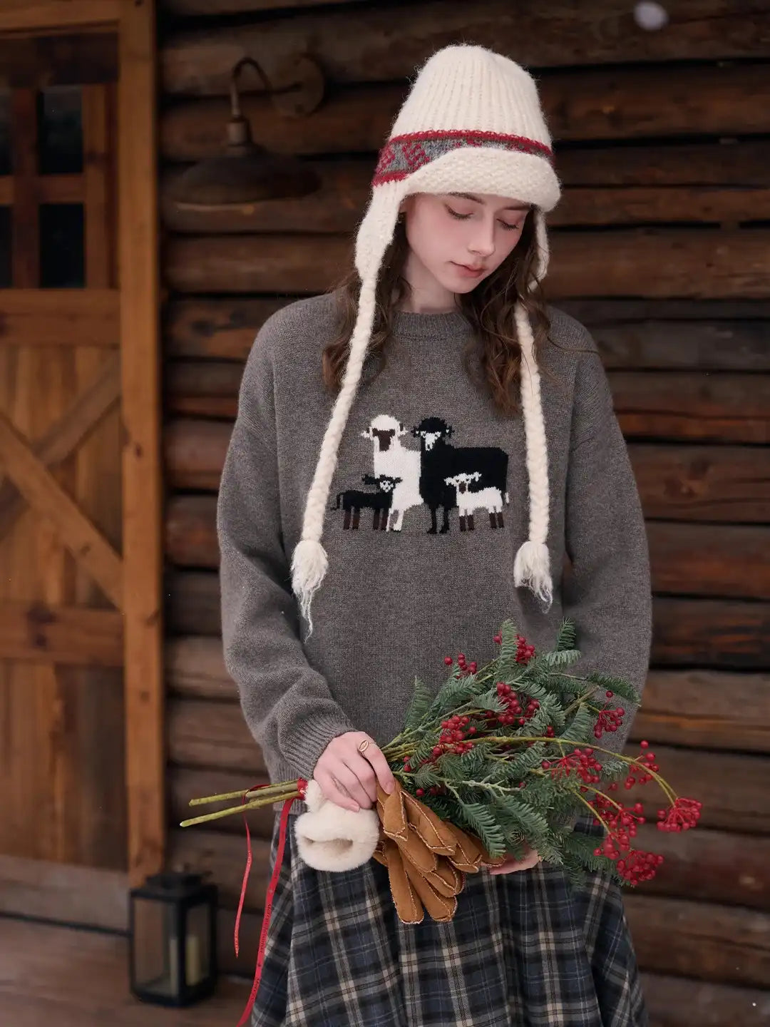 Alexia Round Neck 100% Wool Sweater