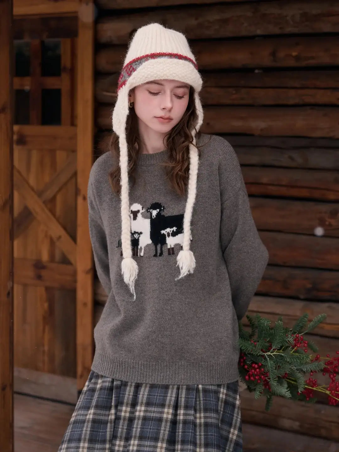 Alexia Round Neck 100% Wool Sweater