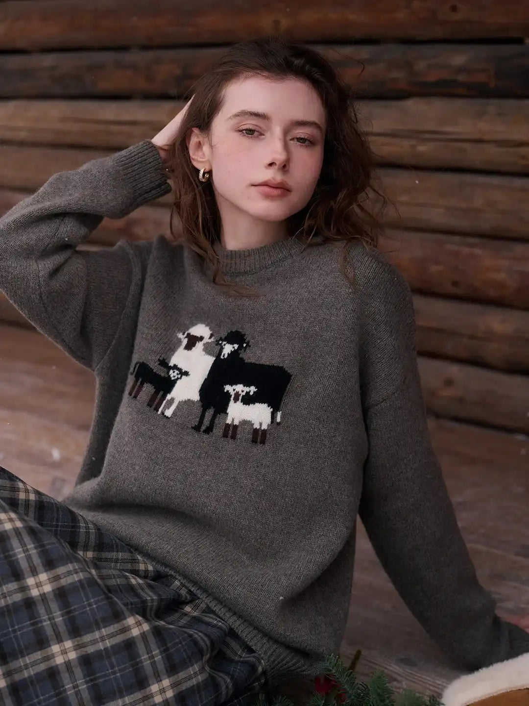 Alexia Round Neck 100% Wool Sweater