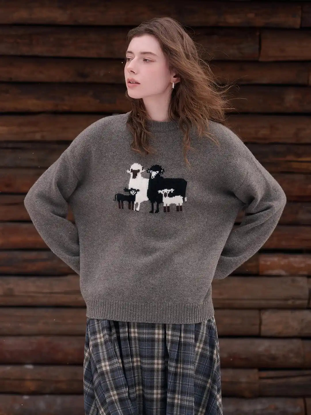 Alexia Round Neck 100% Wool Sweater