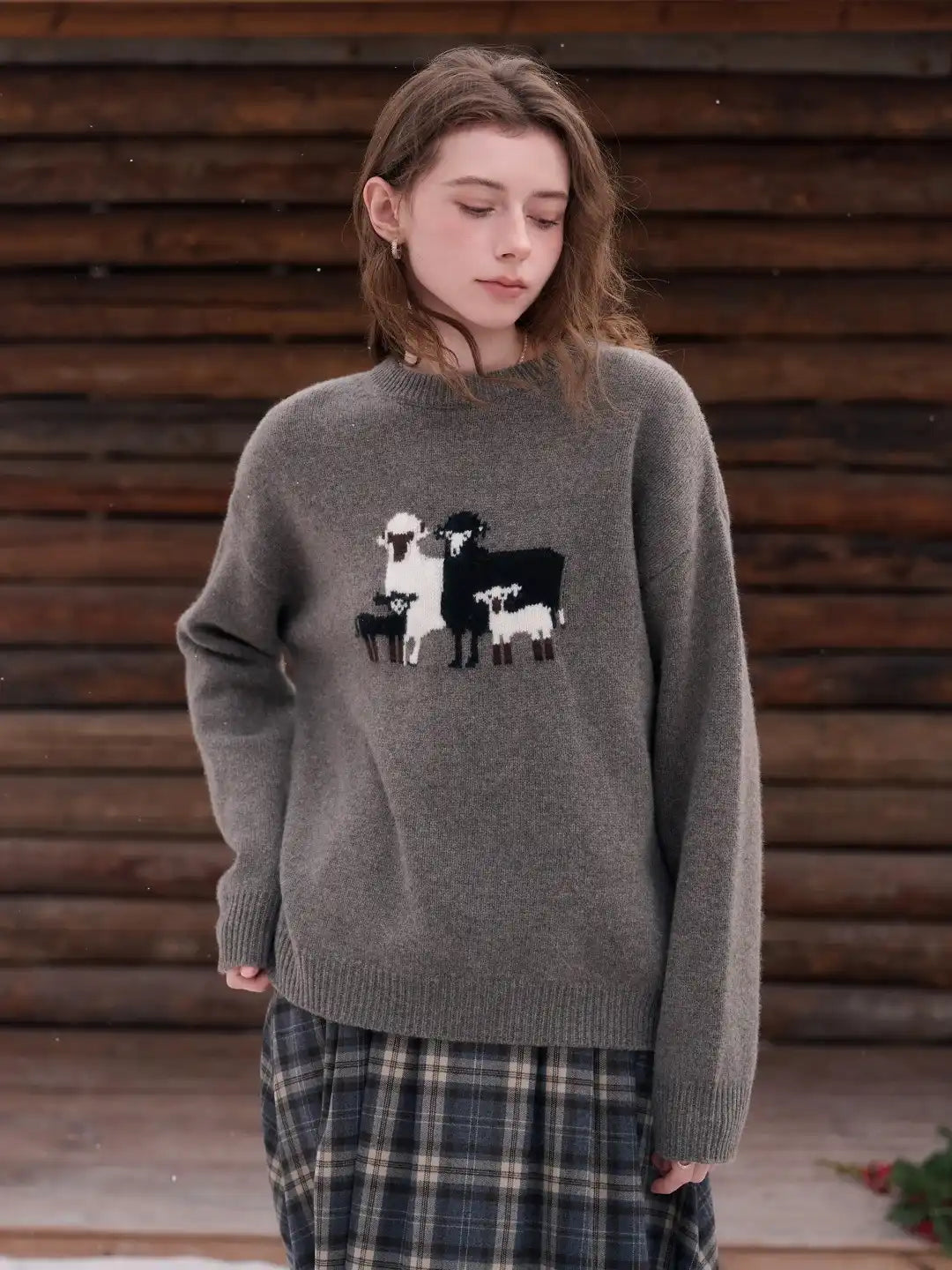 Alexia Round Neck 100% Wool Sweater