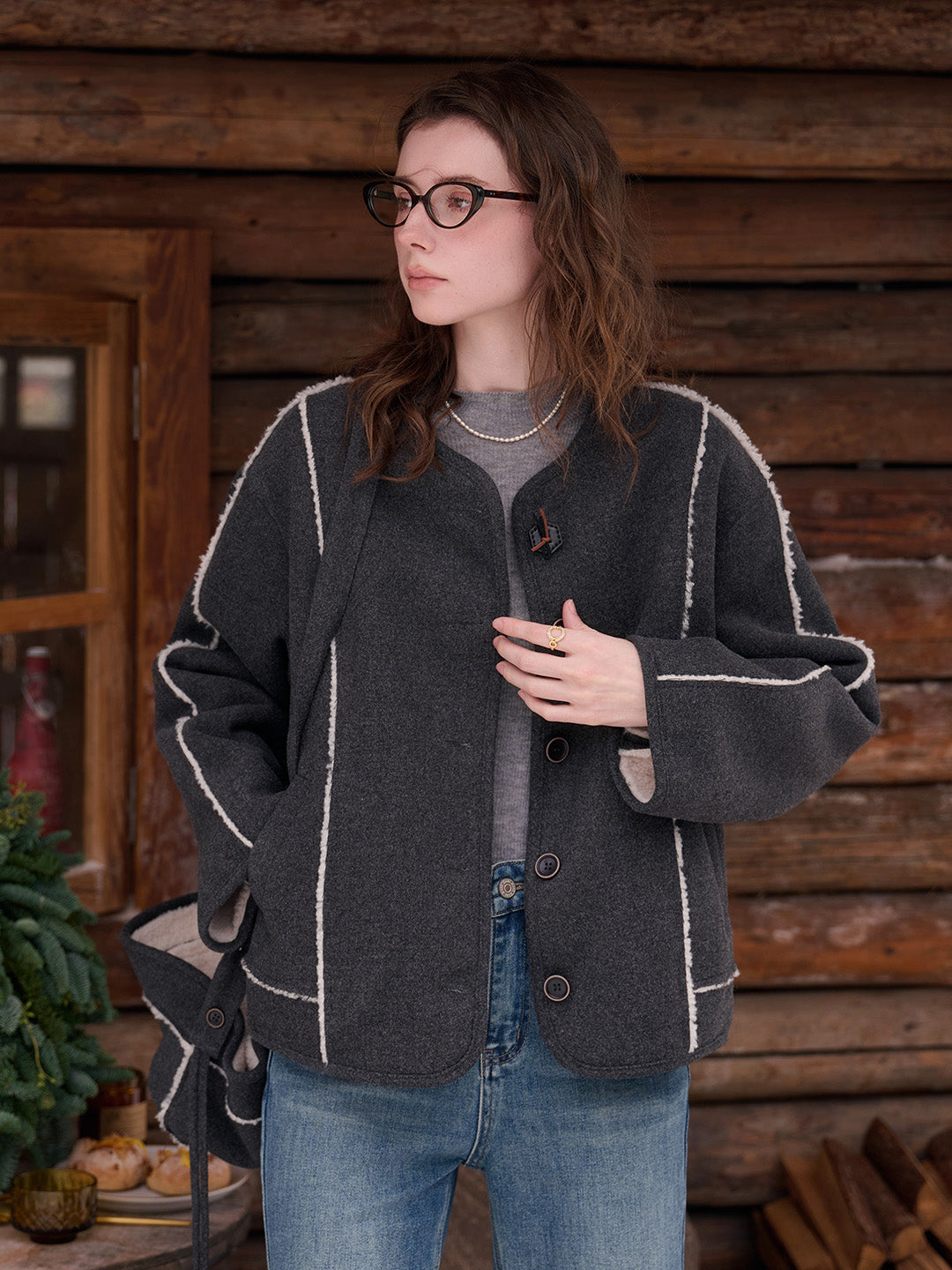 Aileen Round Neck Silhouette Coat