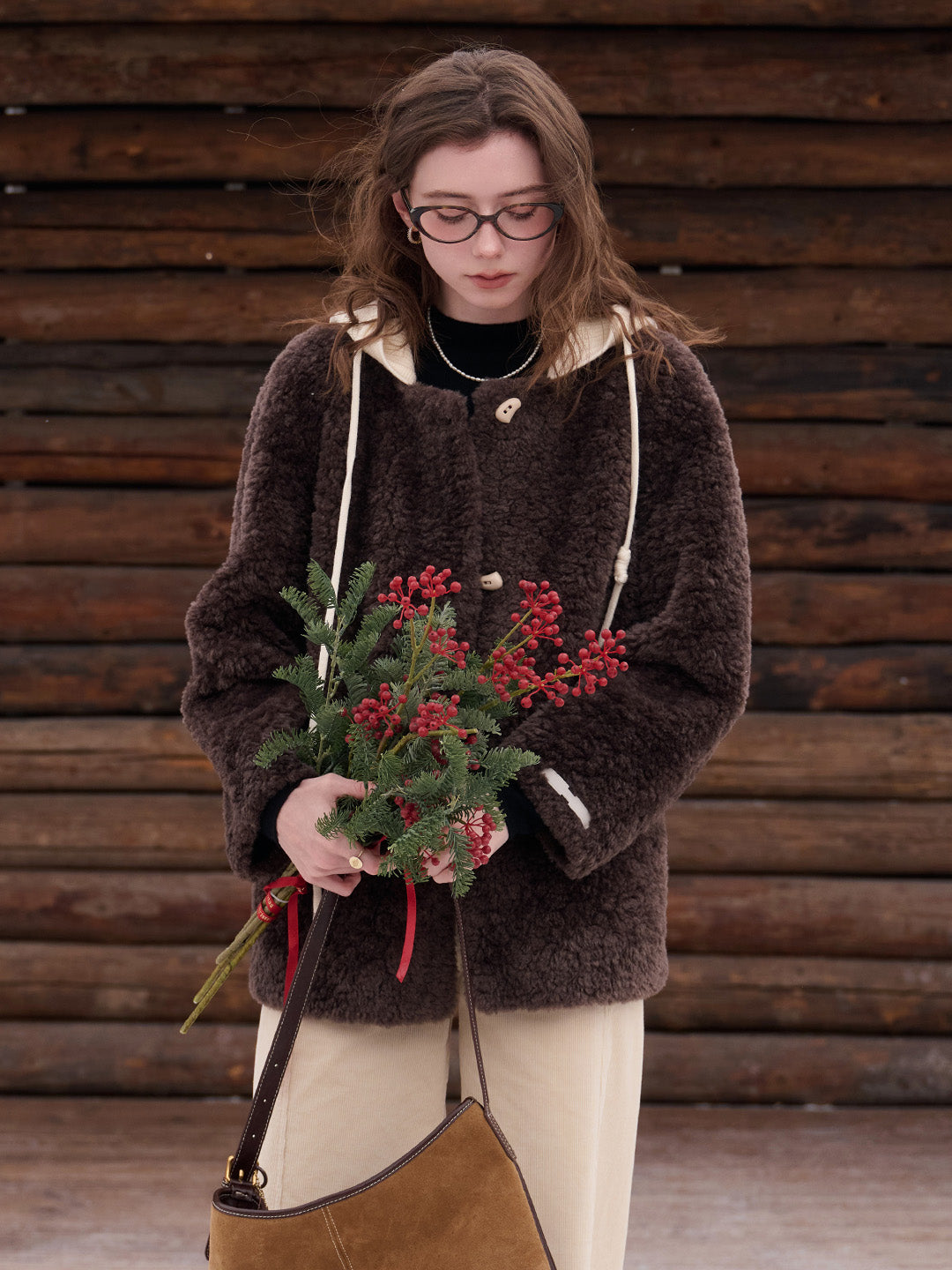 Ramona Round Neck Fluffy Coat