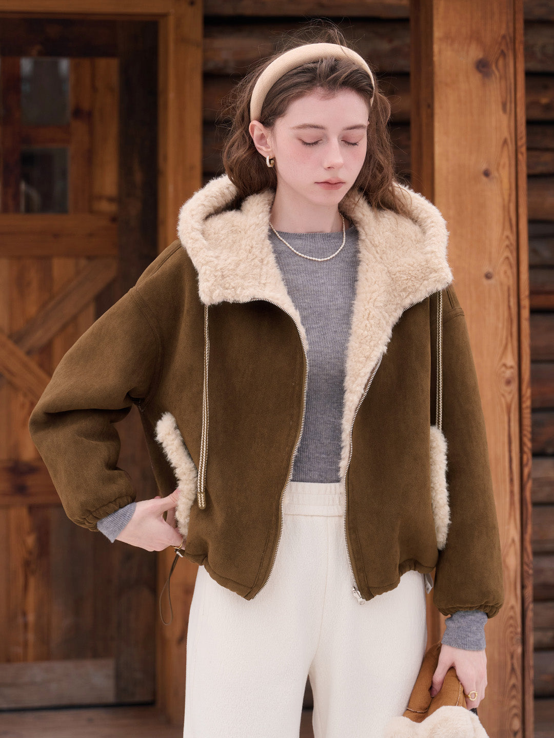 Emberlynn Shearling Short Coat