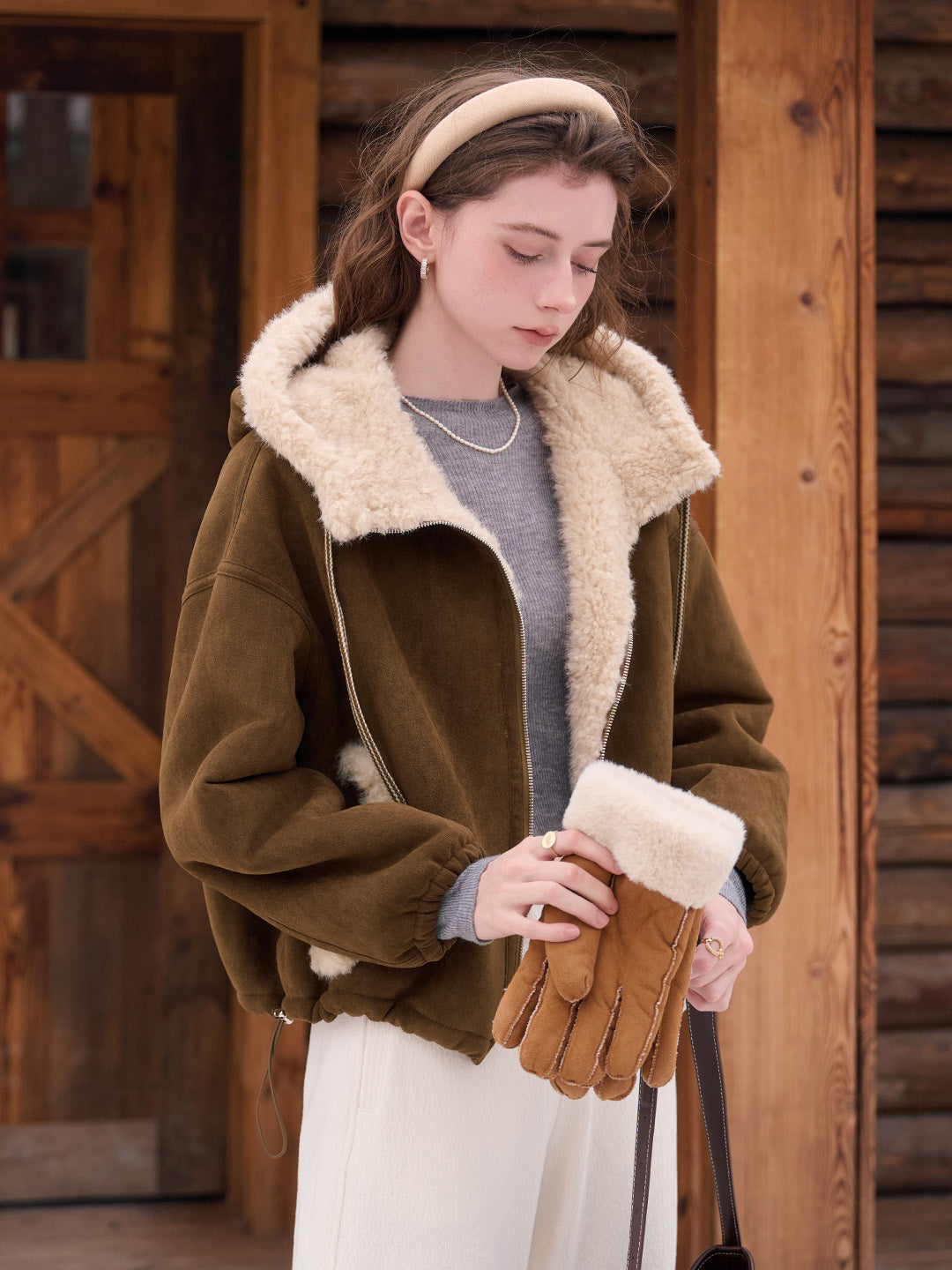 Emberlynn Shearling Short Coat