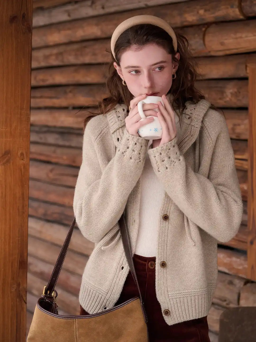 Kori 100% Wool Hoodie Cardigan