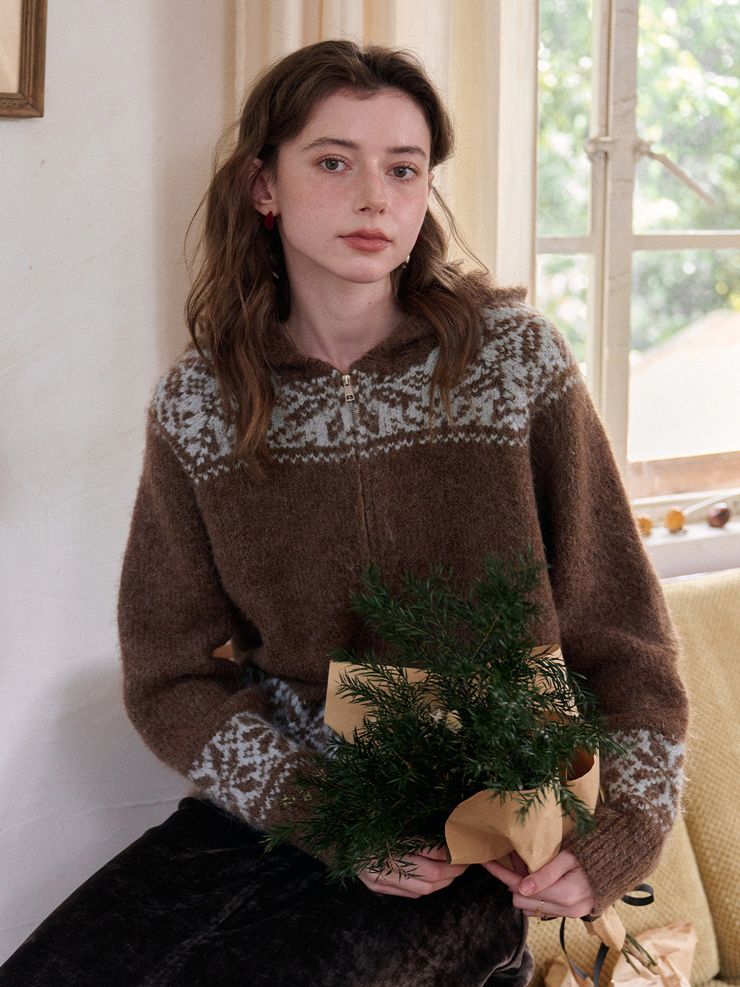 Novalee V-Neck Wool Cardigan