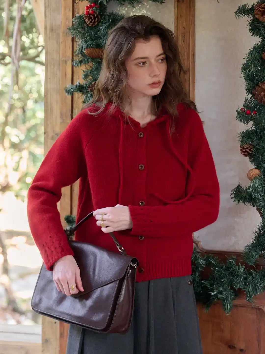 Kori 100% Wool Hoodie Cardigan