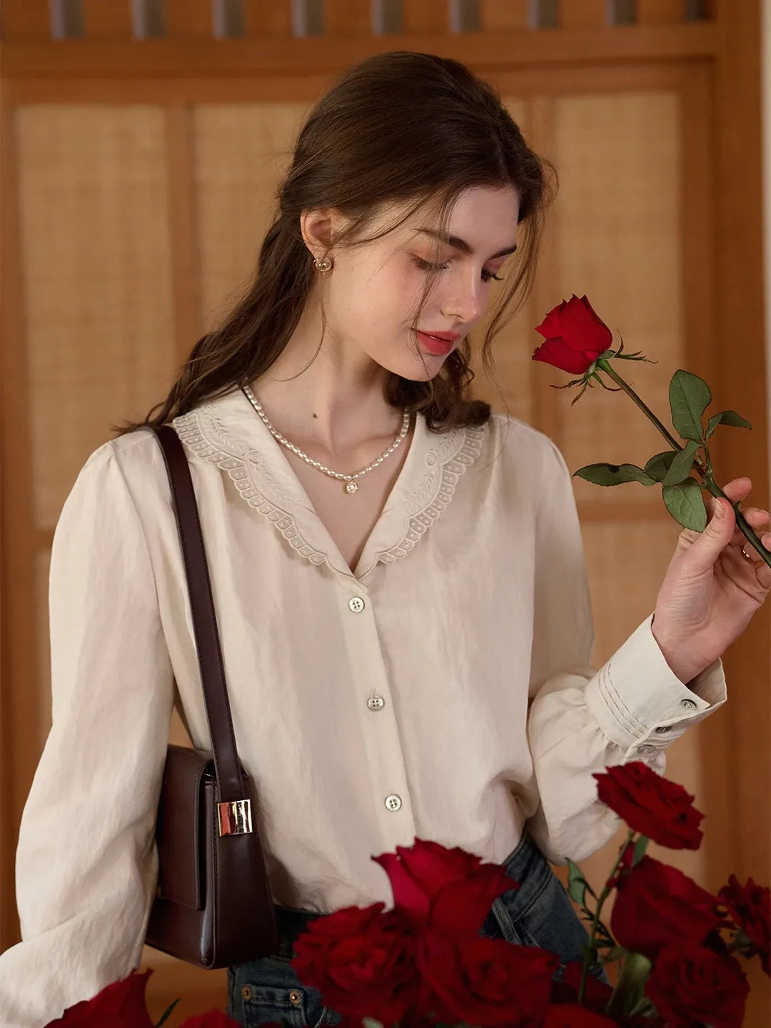 Ashlynn V-Neck Lyocell Blouse