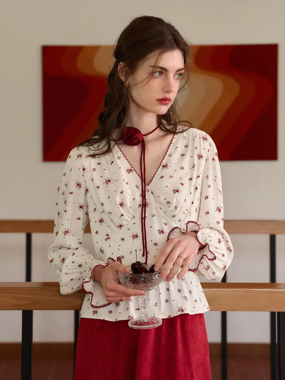 【Final Sale】Salma V-Neck Floral Blouse
