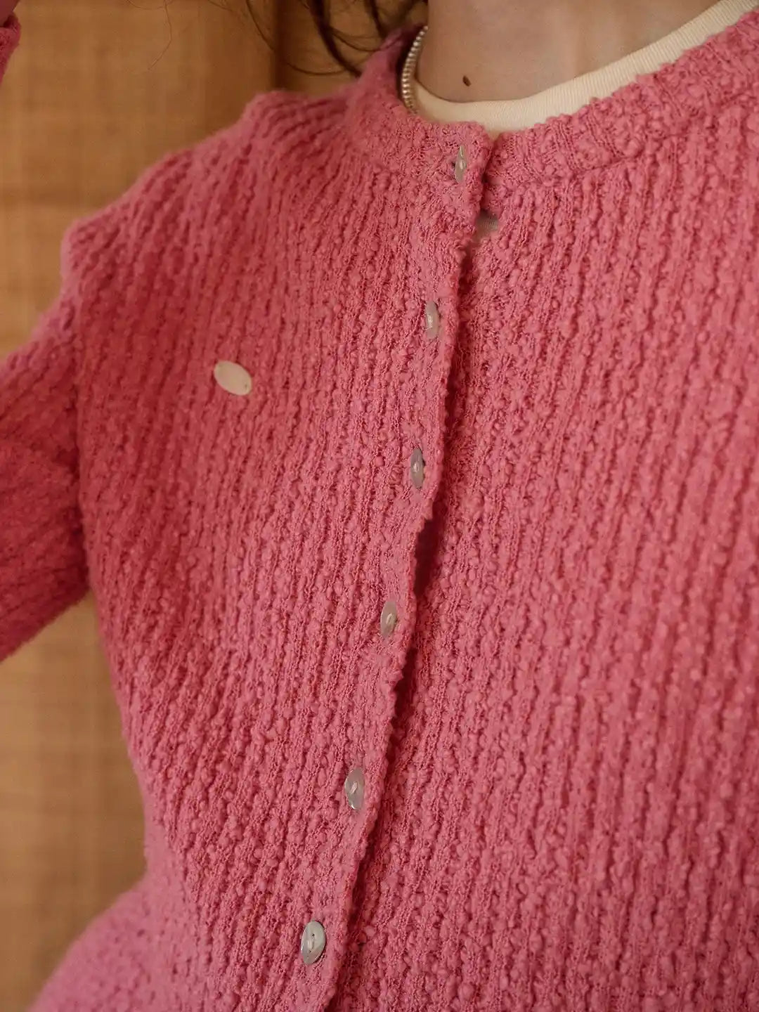 Magdalena Round Neck Cotton Cardigan