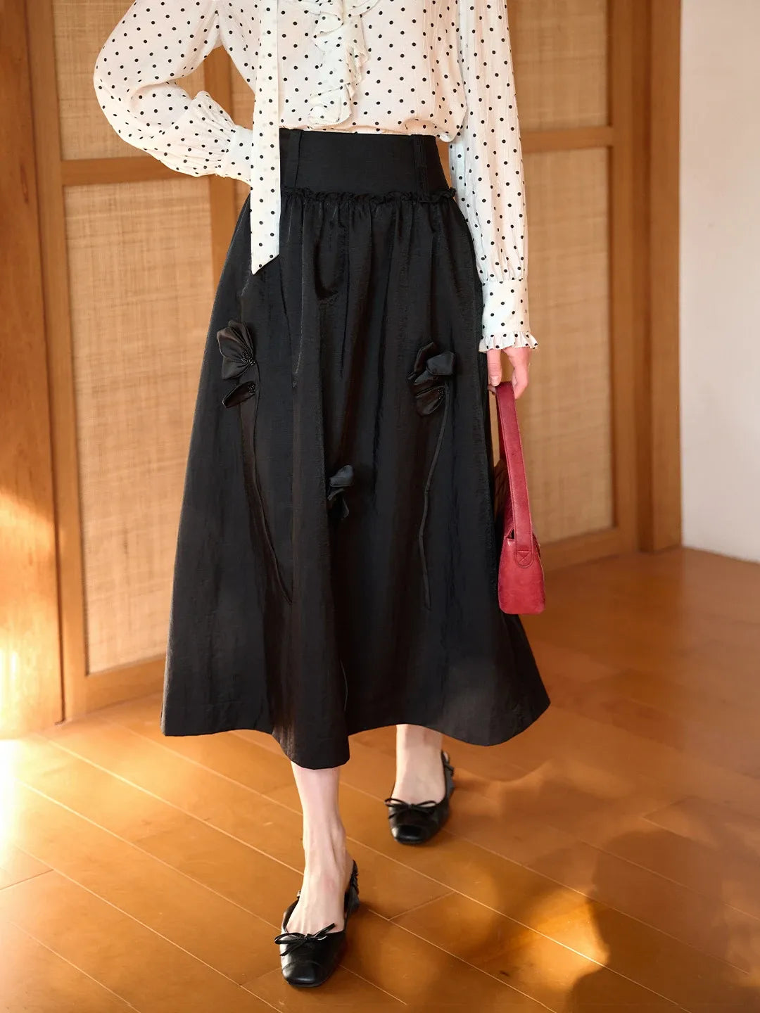 August 3D Flower A-Line Skirt