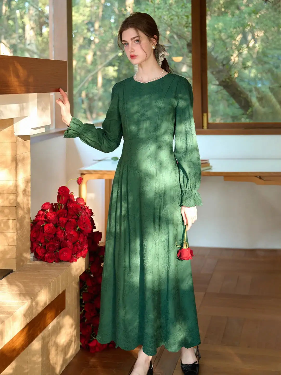 Laylani Round Neck 100% Cotton Dress