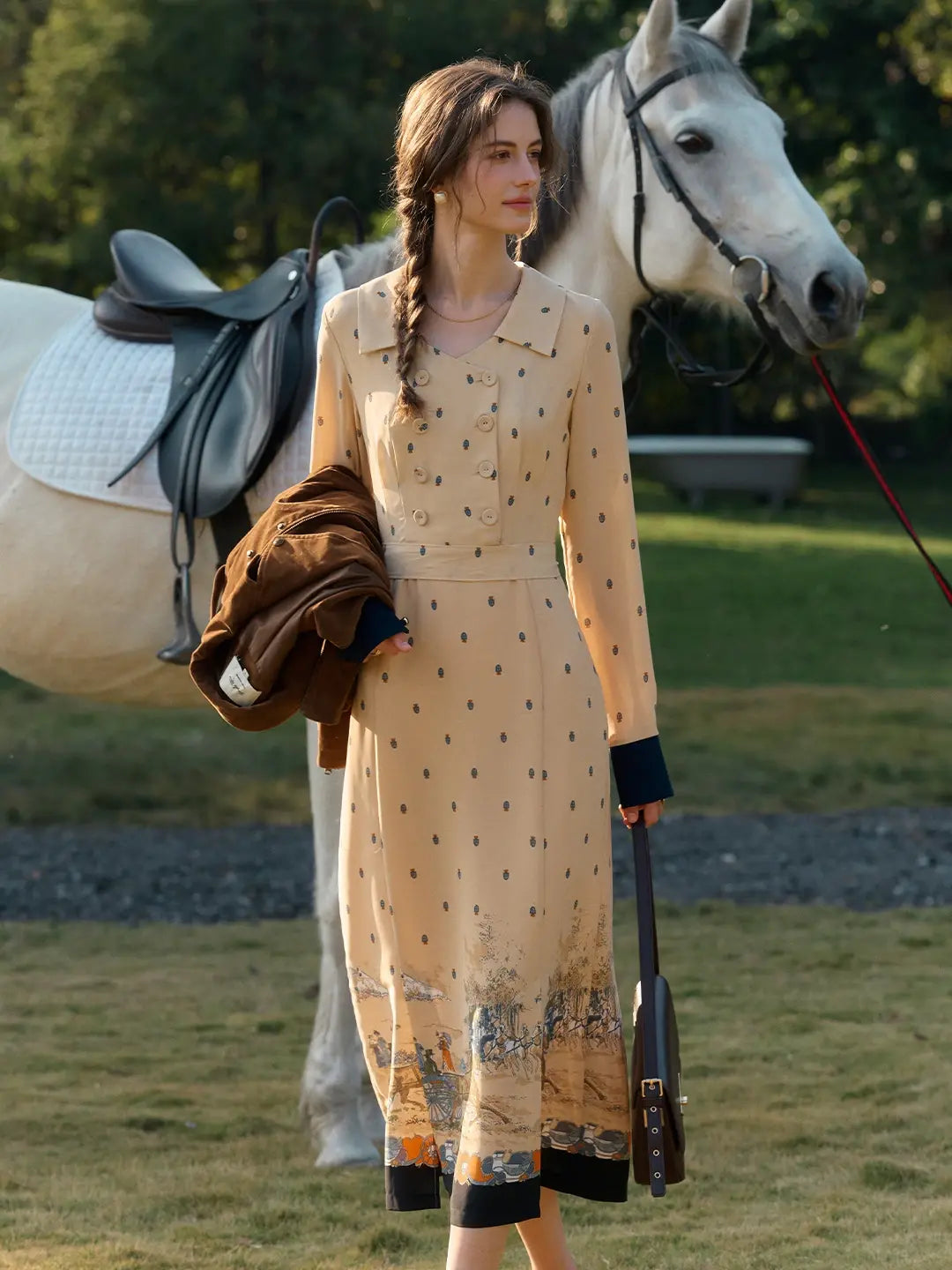 Elizabeth Retro Printed Dress