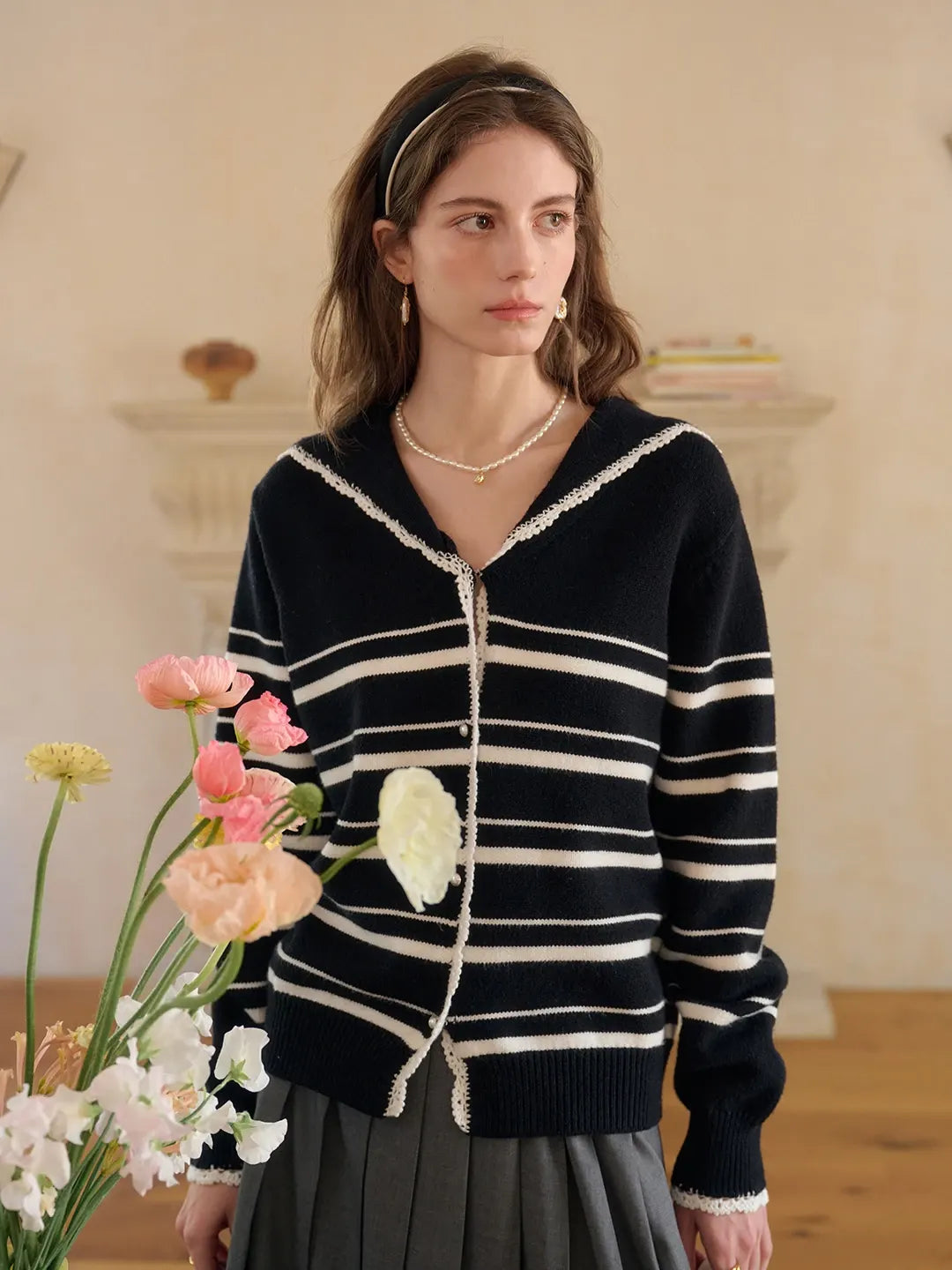 【Final Sale】Stormi V-Neck Stripe Cardigan