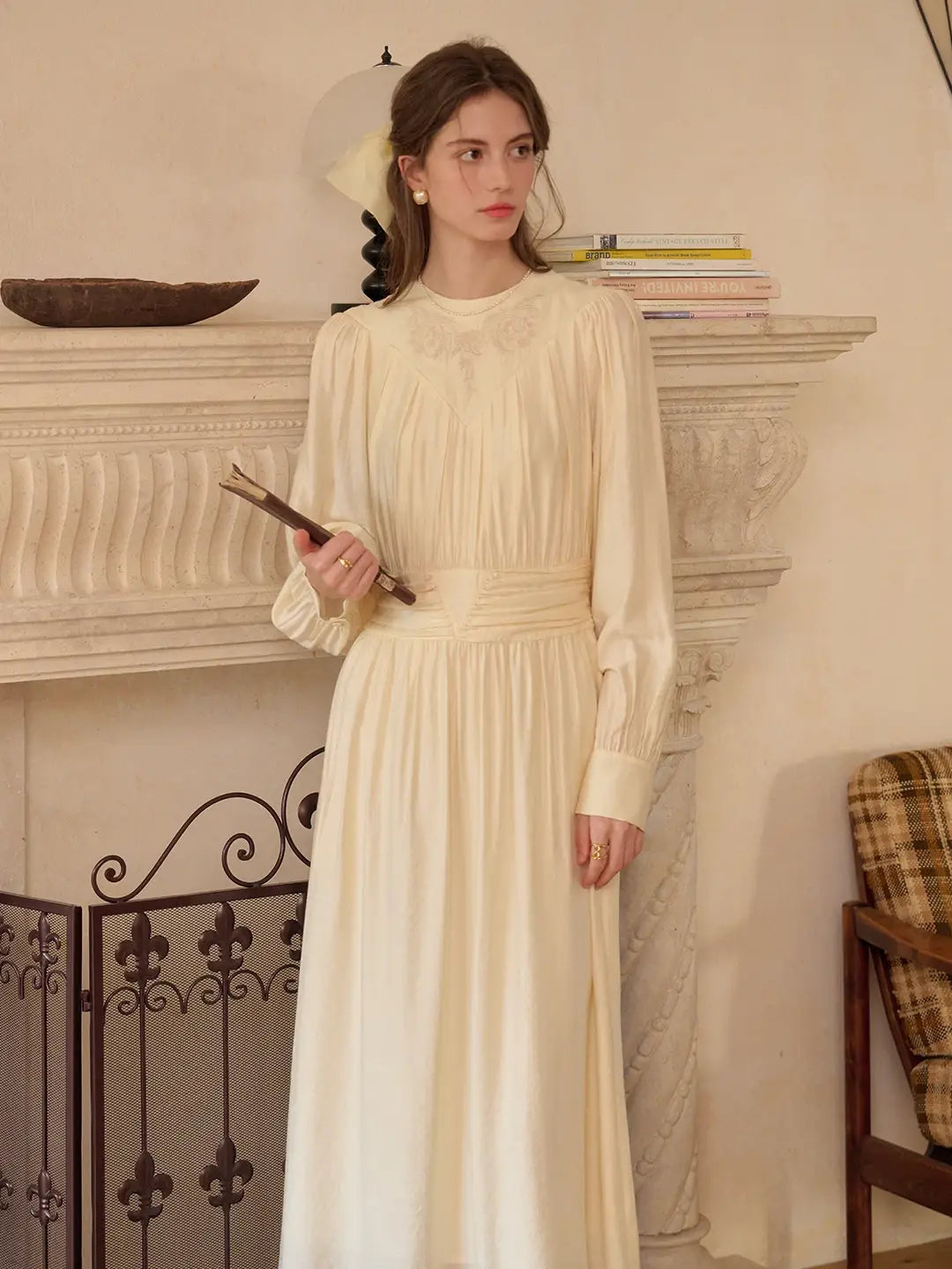 Rosie Round Neck Embroidery Dress