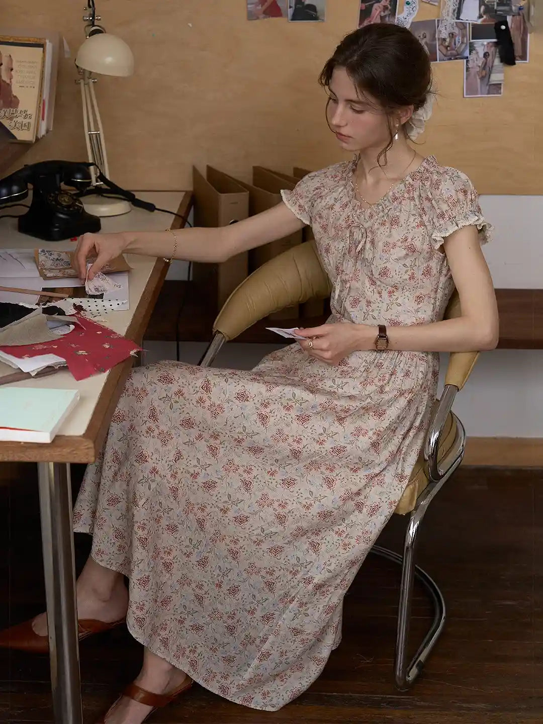 Ayra V-Neck Floral Dress