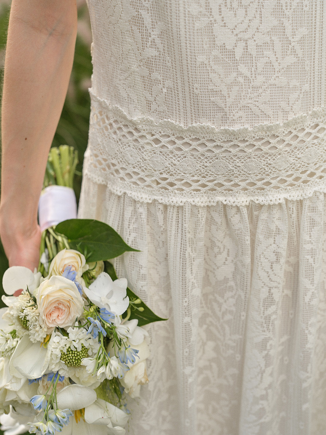 Elise Lace-Embroidered Hollow Cotton Dress