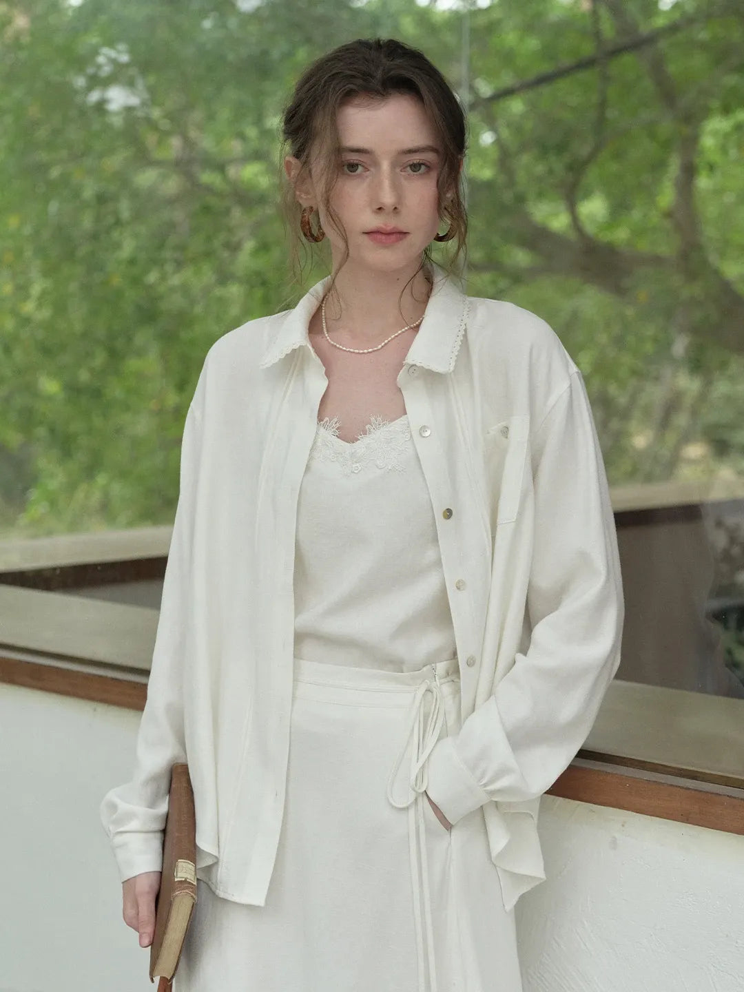 Carla Lace Collar Linen Shirt