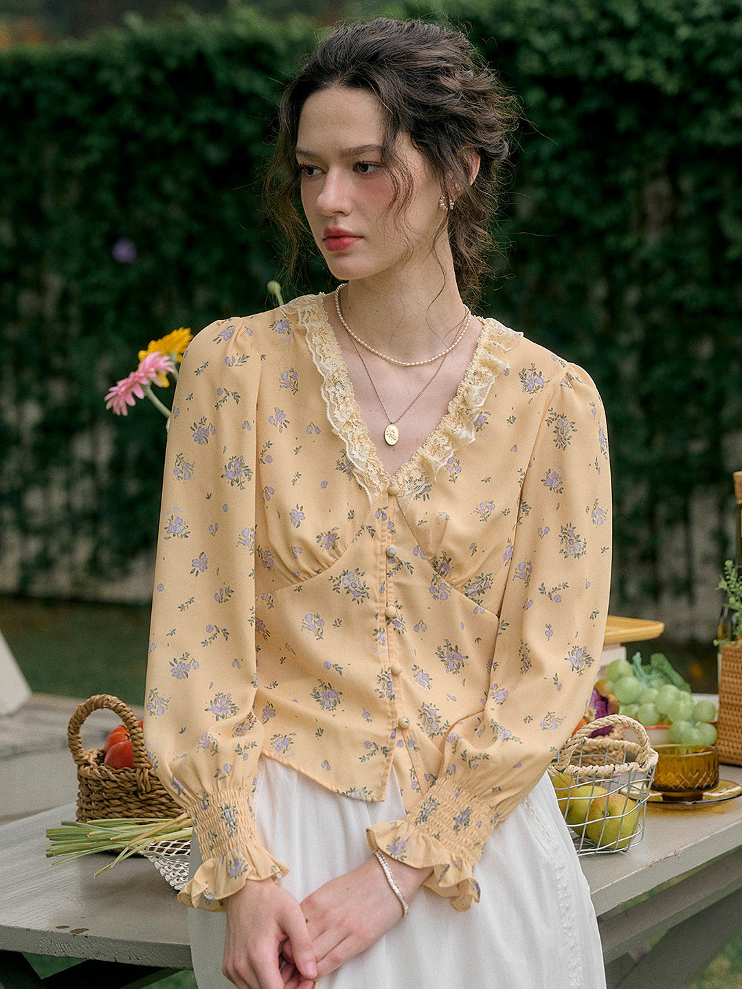 【Final Sale】Laurel V-Neck Floral Blouse