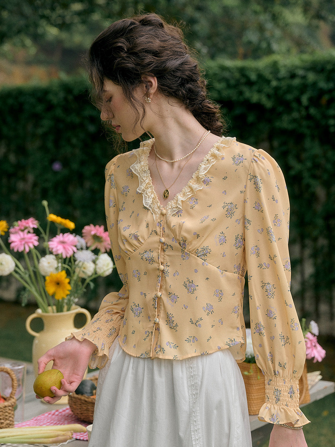 【Final Sale】Laurel V-Neck Floral Blouse