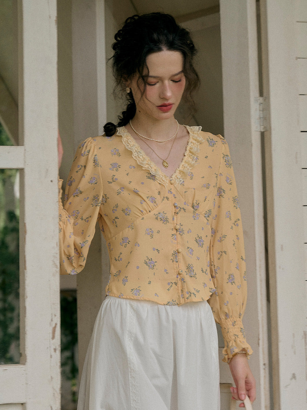 【Final Sale】Laurel V-Neck Floral Blouse