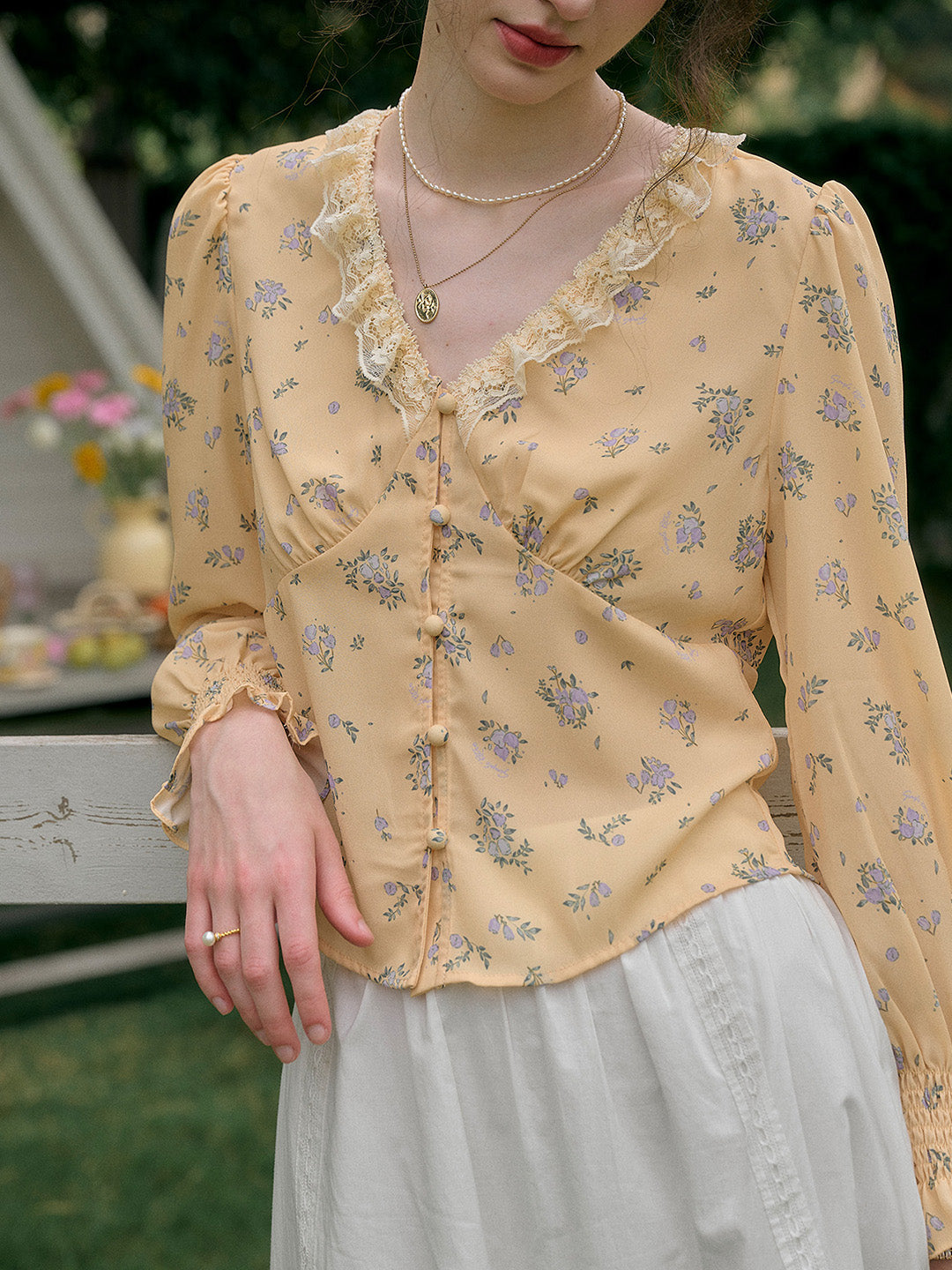 【Final Sale】Laurel V-Neck Floral Blouse