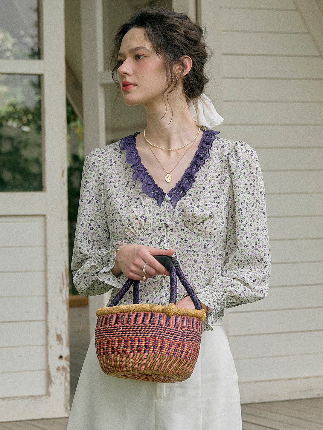 【Final Sale】Laurel V-Neck Floral Blouse
