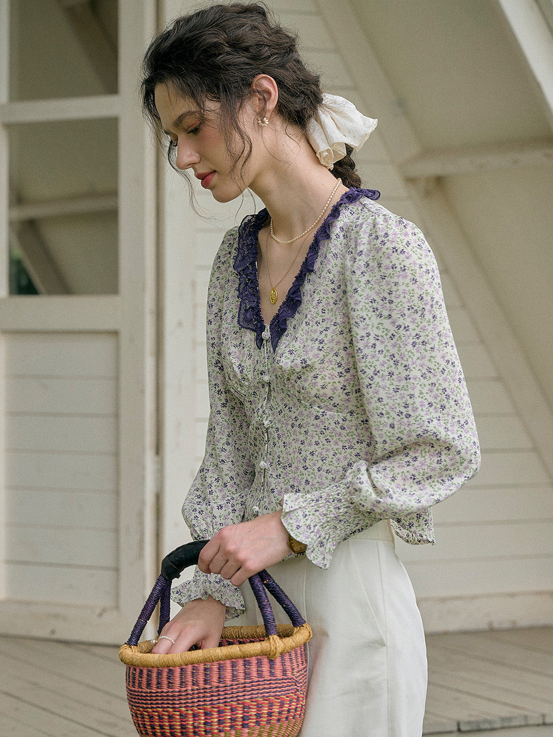【Final Sale】Laurel V-Neck Floral Blouse