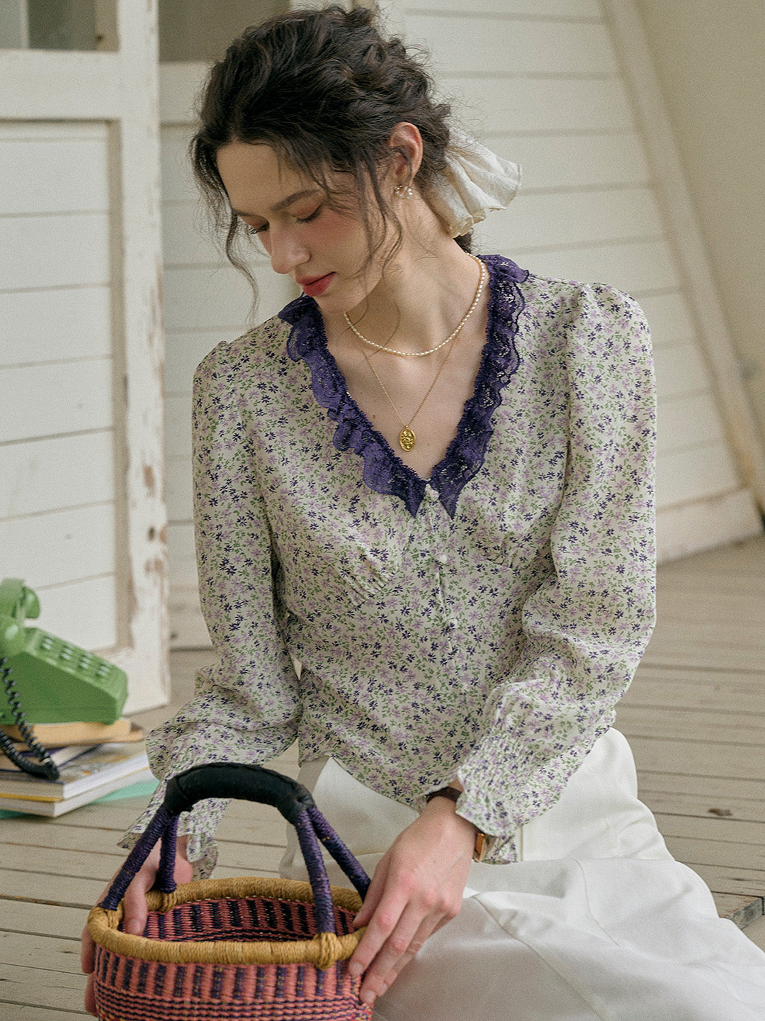 【Final Sale】Laurel V-Neck Floral Blouse
