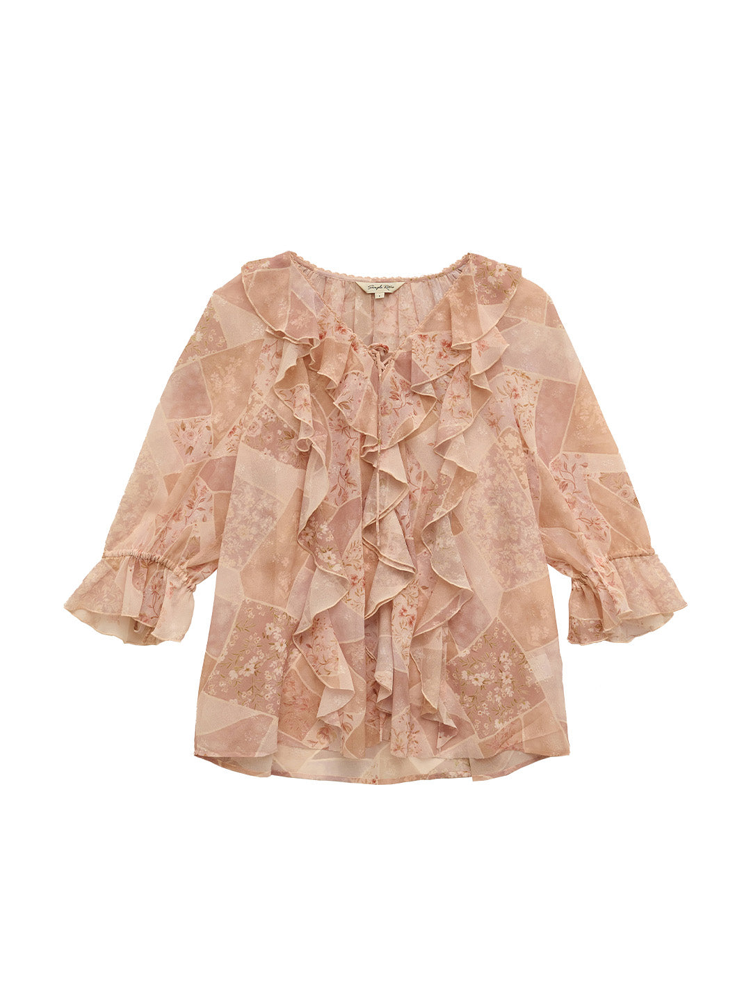Marlowe Round Neck Ruffle Blouse