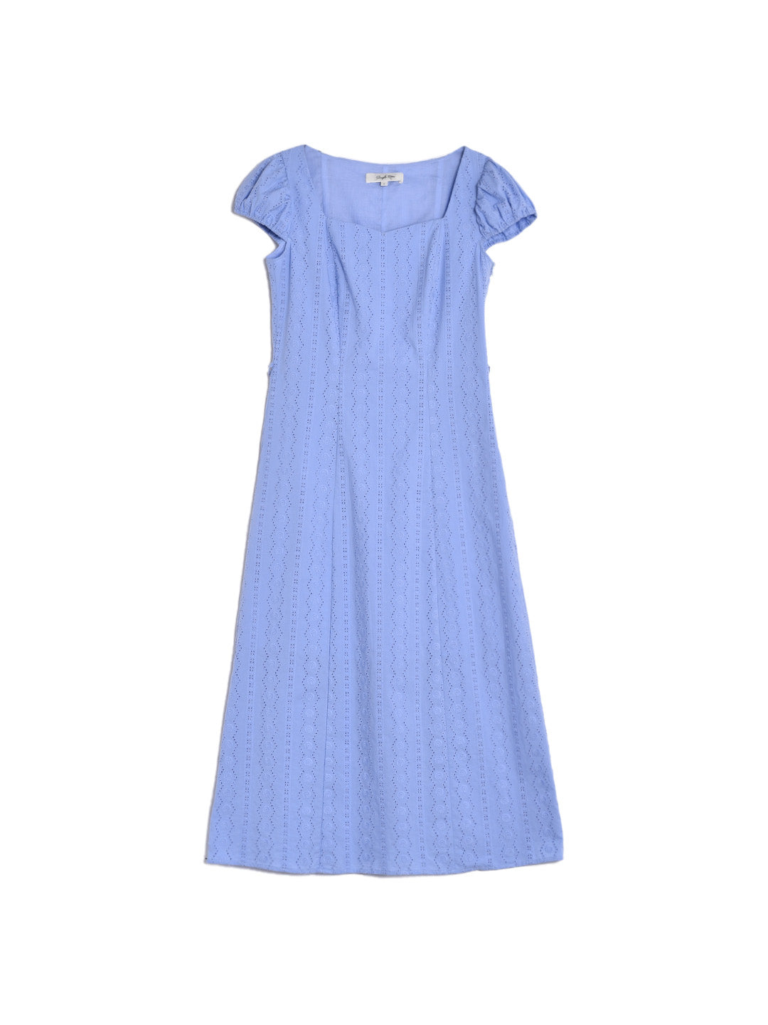 Emily Square Neck Embroidery 100% Cotton Dress