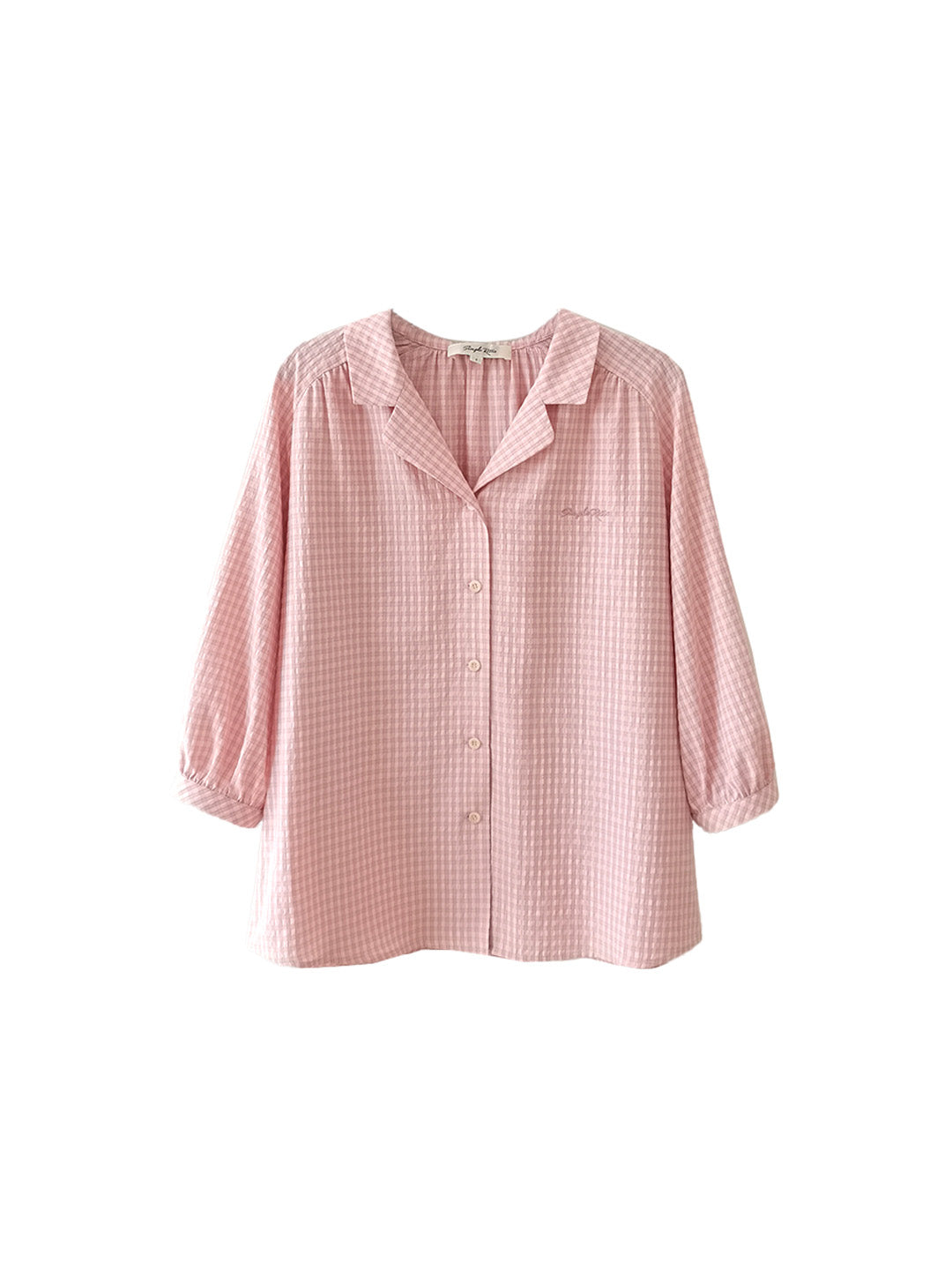 【Final Sale】Isabella Laple SR Logo Plaid Shirt