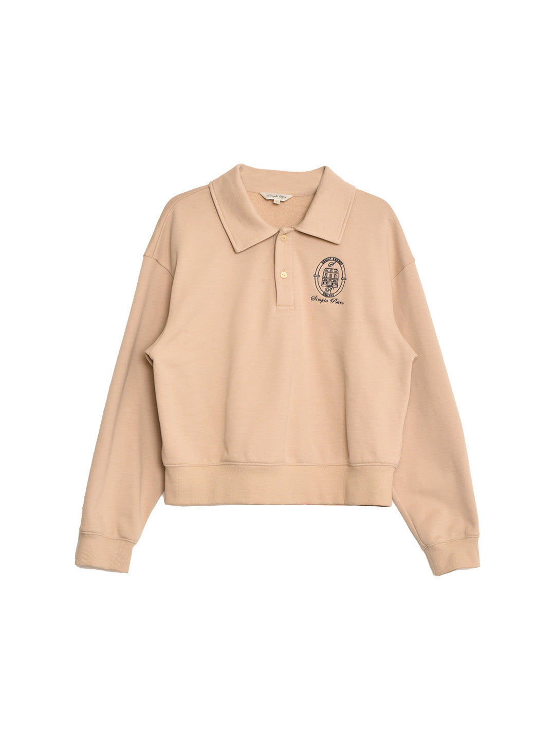 Daleyza Polo Collar 100% Cotton Sweatshirt