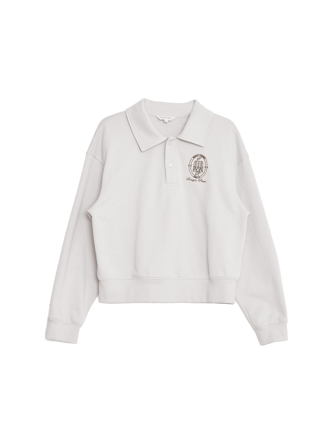 Daleyza Polo Collar 100% Cotton Sweatshirt