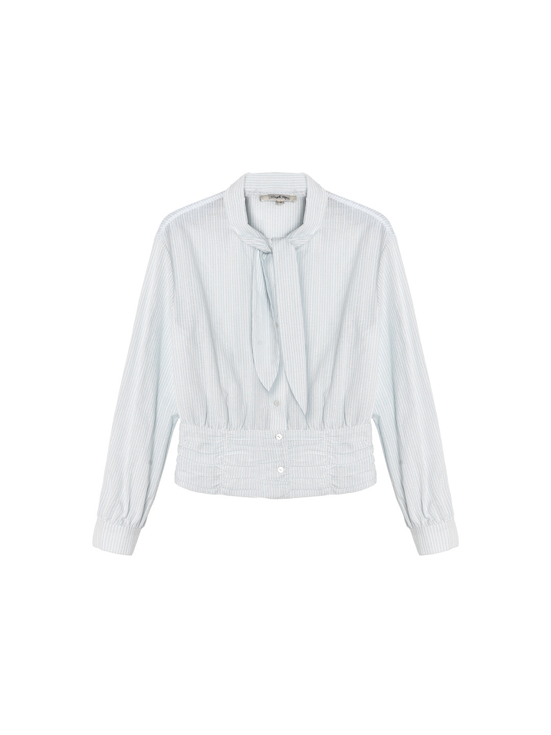 Alessia Round Neck Tie 100% Cotton Blouse