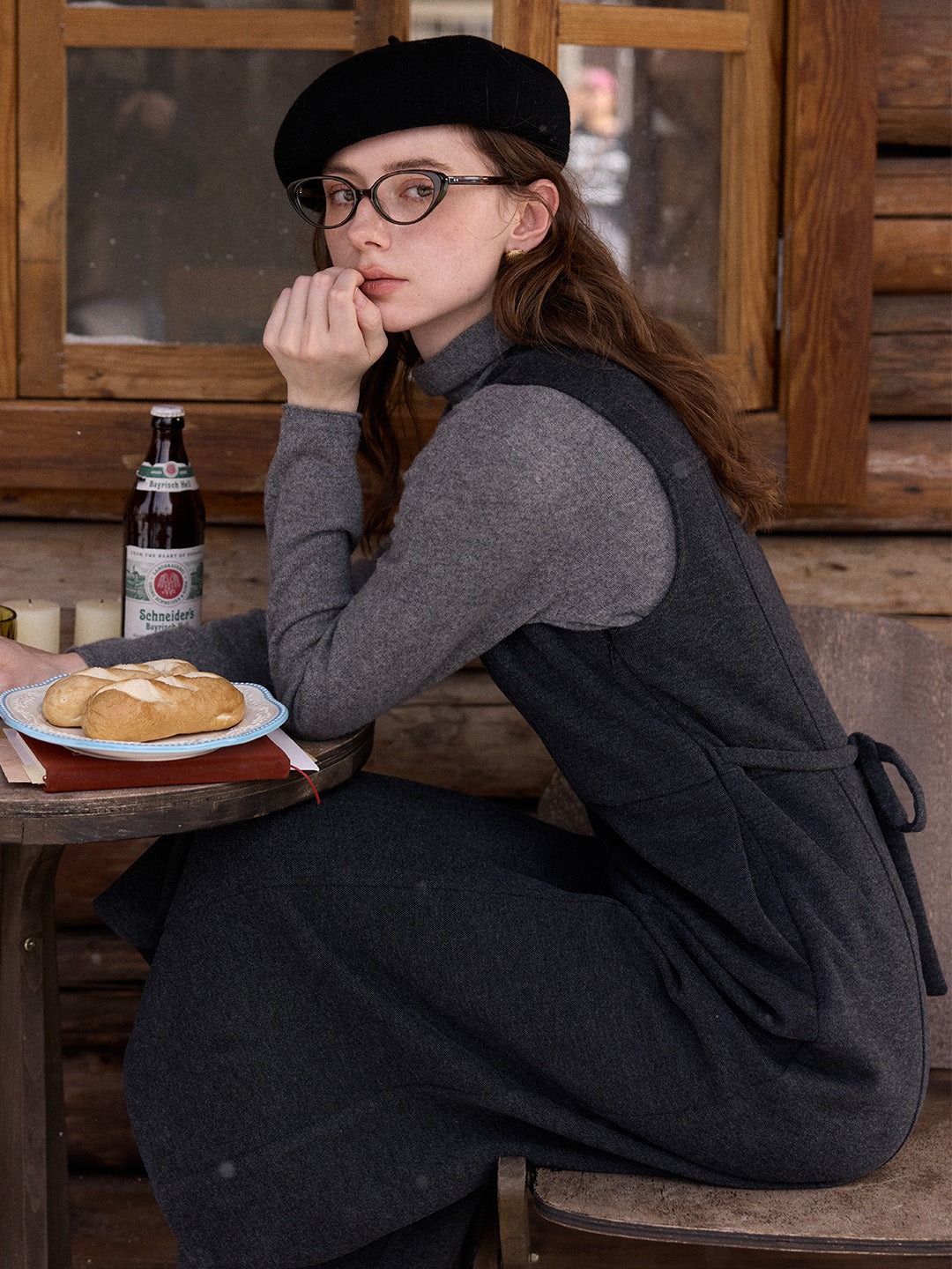 Emmie V-Neck Wool Sleeveless Dress