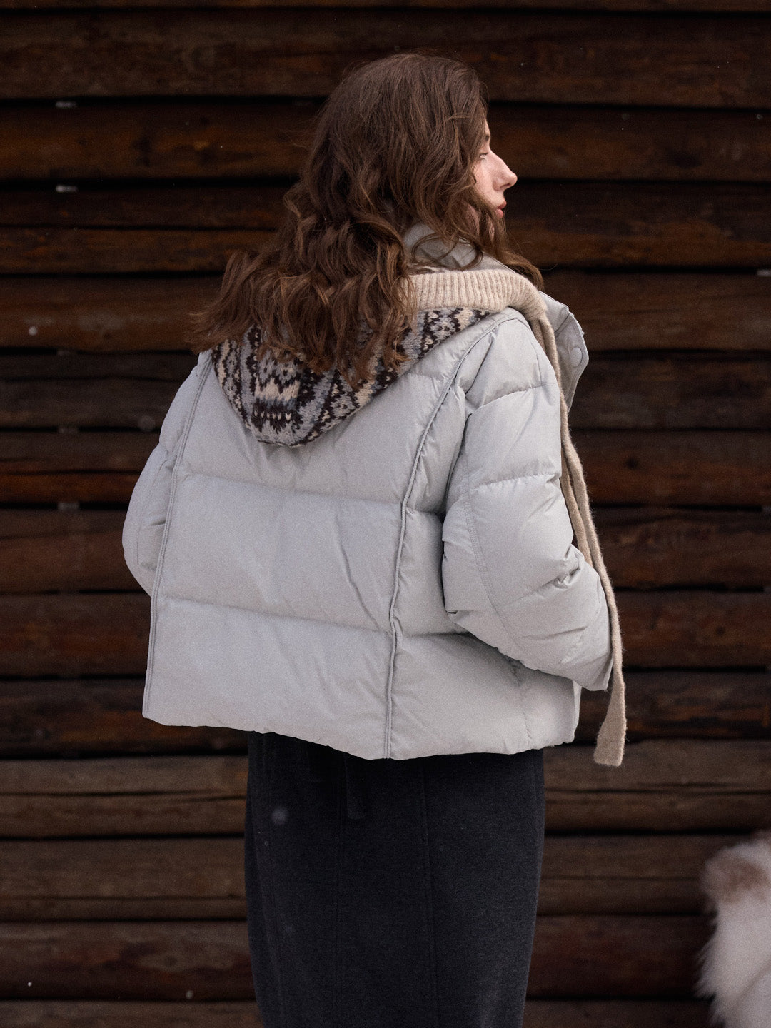 Maisy Stand Collar Short Down Jacket