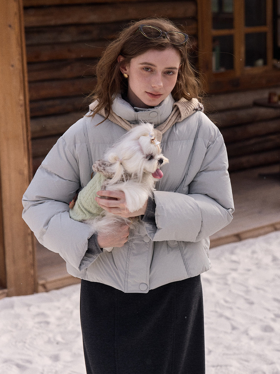 Maisy Stand Collar Short Down Jacket