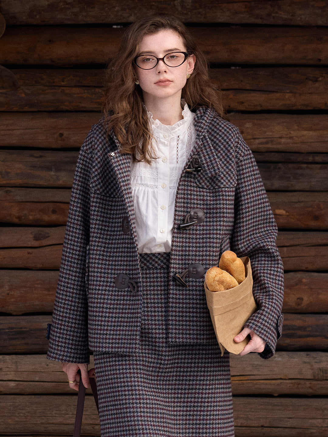 Kylee Houndstooth Wool Jacket