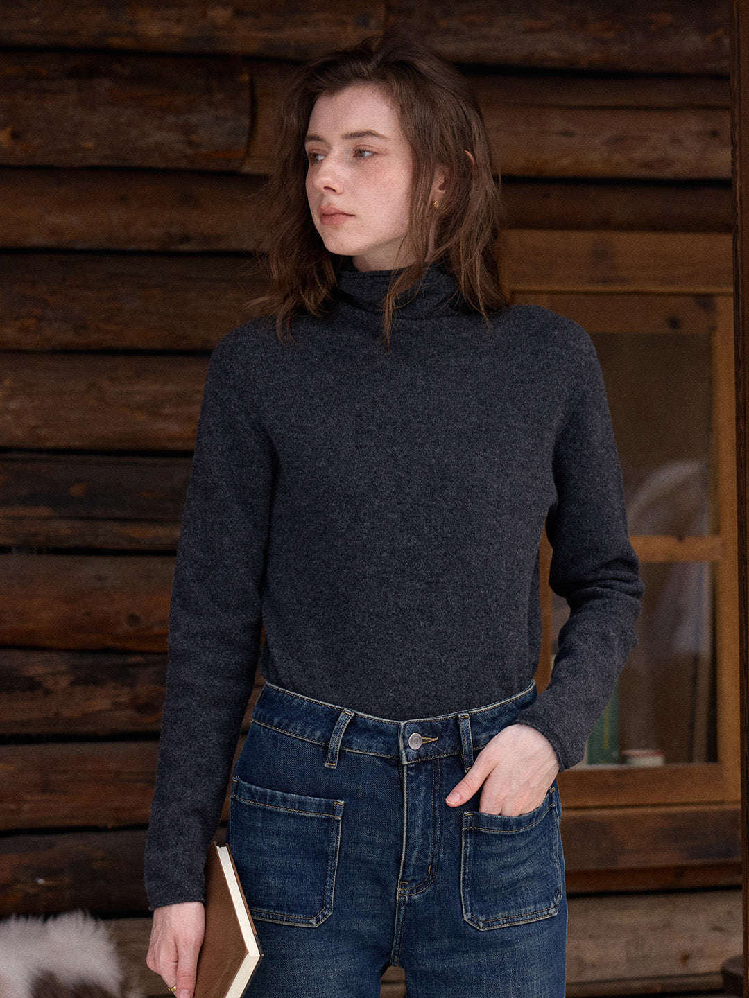 Marilyn Turtleneck Wool Cashmere Sweater