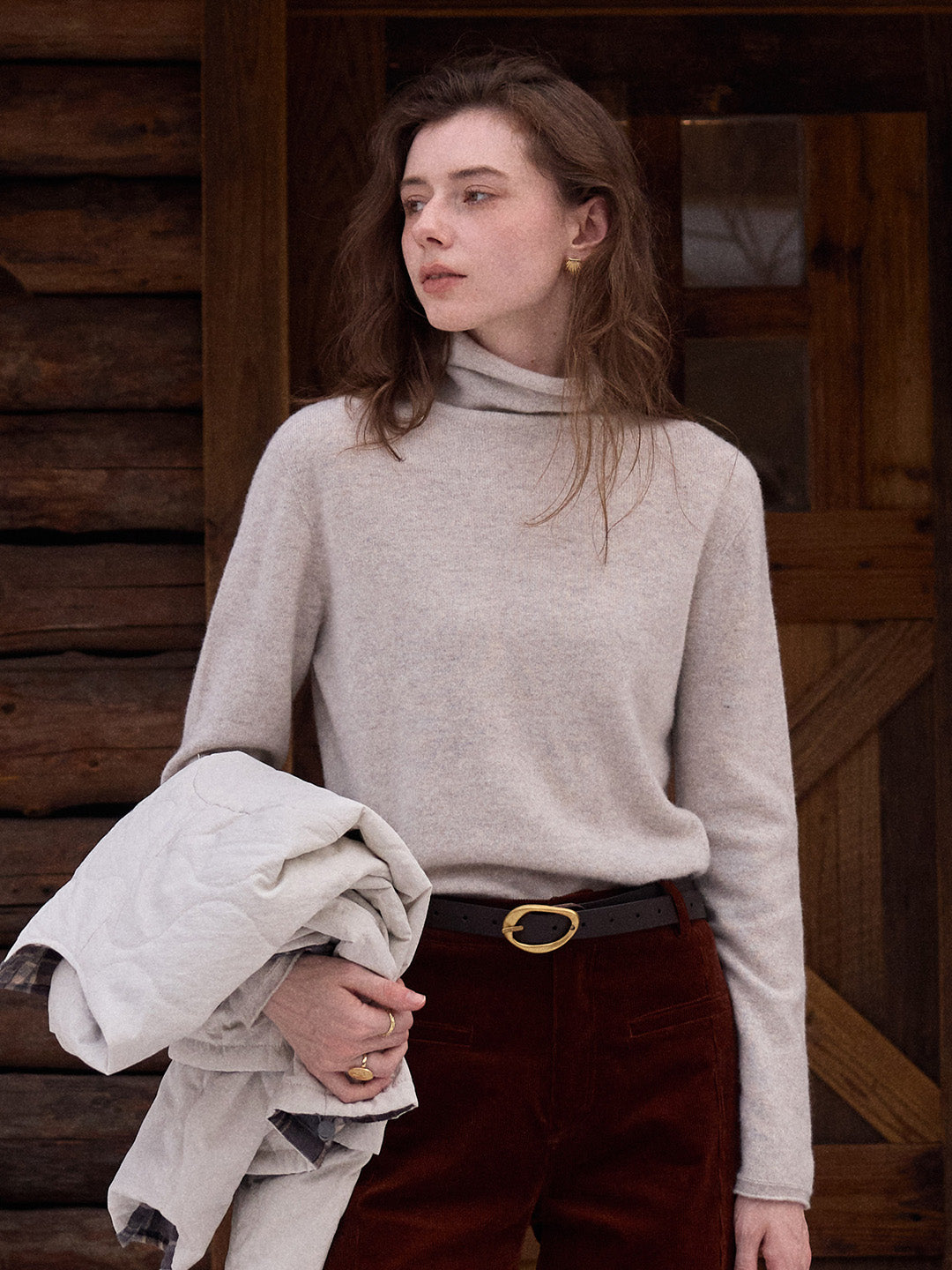 Marilyn Turtleneck Wool Cashmere Sweater